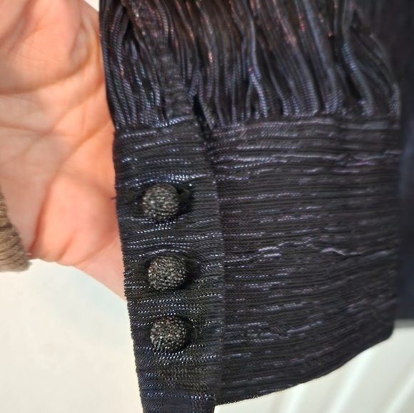 The Kooples Navy Blue Metallic Jersey Dress Size 2 NWT - Picture 11 of 12